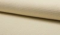 100% Cotton WAFFLE Honeycomb Pique Fabric Material - ECRU